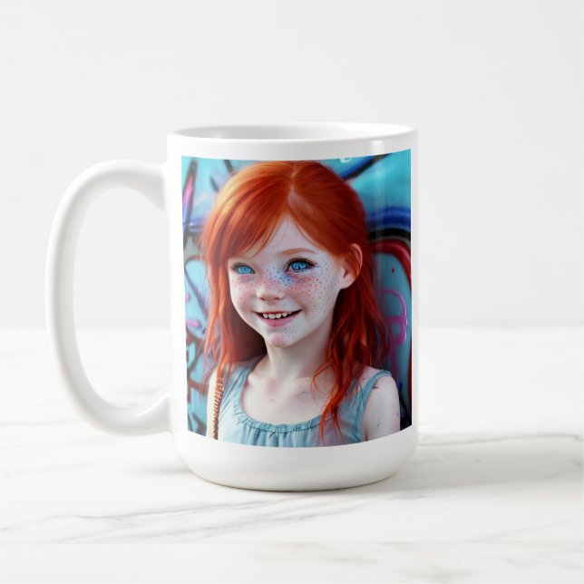 Tribal Kids | Pretty Little Redhead Girl  Coffee Mug (Left)