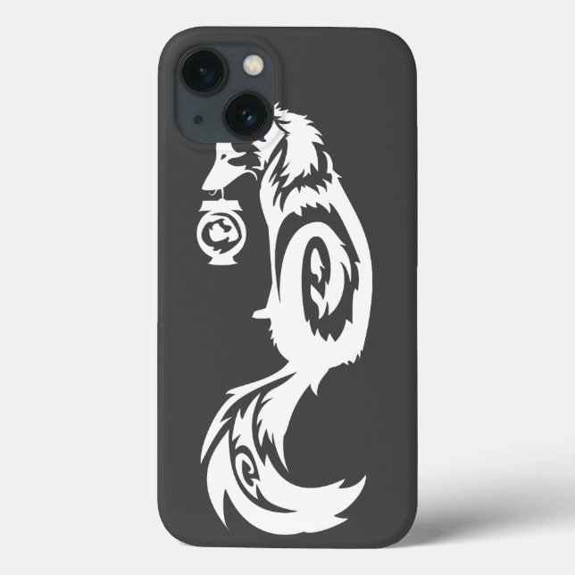 Tribal Kitsune Fox with Spirit Lantern Case-Mate iPhone Case (Back)