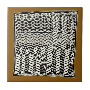 Tribal Kuba Designs Ceramic Tile