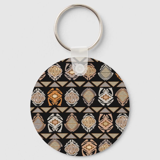 Tribal Leap Frogs Key Ring (Front)