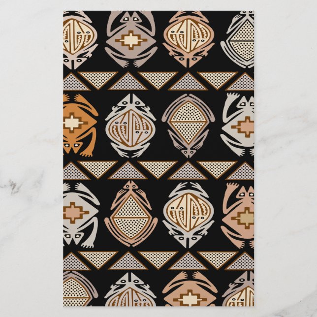 Tribal Leap Frogs Stationery (Front)