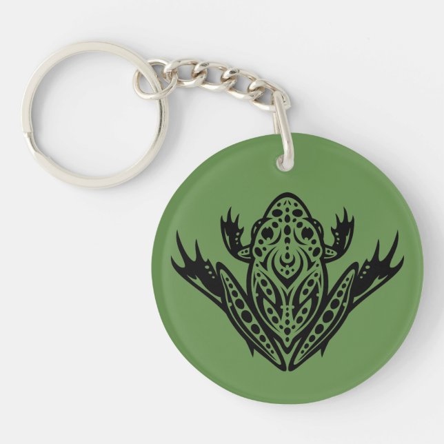 Tribal Leopard Frog Key Ring (Front)