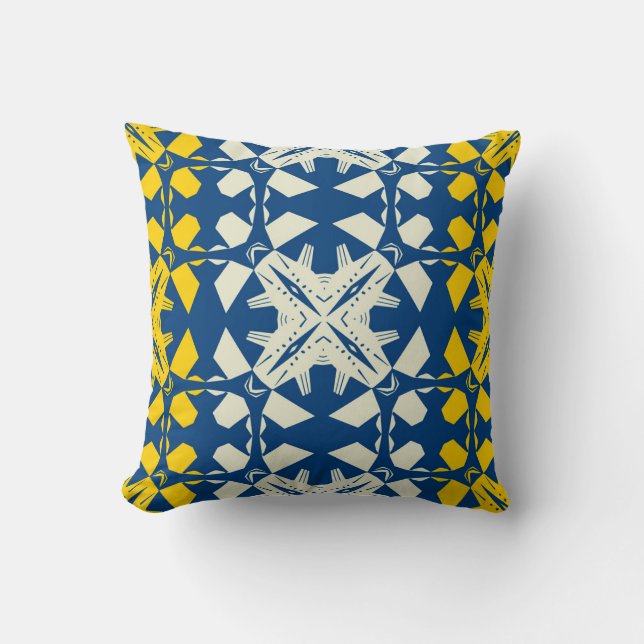 Tribal like asian feel seamless pattern, abstract  cushion (Front)