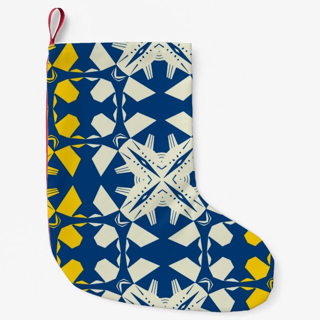 Tribal like asian feel seamless pattern, abstract  small christmas stocking (Front)