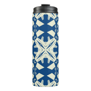 Tribal like asian feel seamless pattern, abstract thermal tumbler