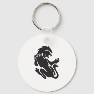 Tribal Lion Tattoo Design Key Ring