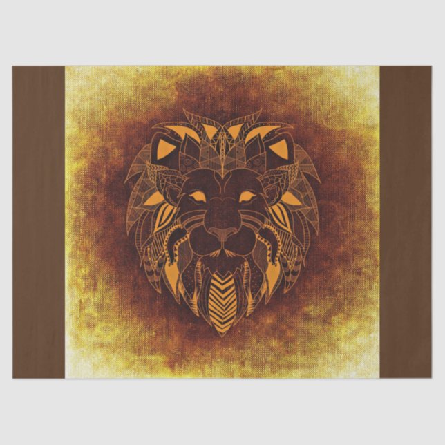tribal lion tissue paper (Front)