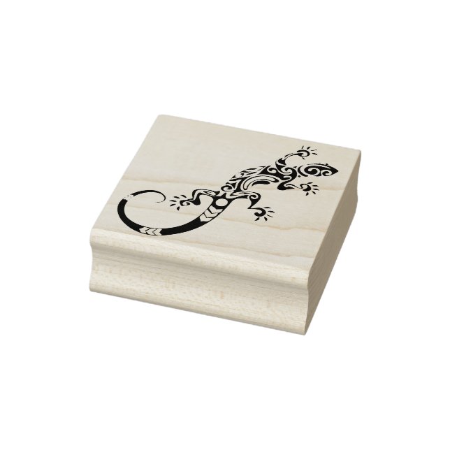 tribal lizard art stamp (Stamp)