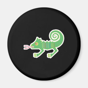 tribal lizard design magnet