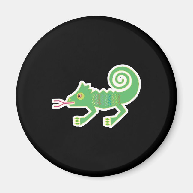 tribal lizard design magnet (Front)