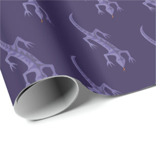 Tribal Lizard Mauve Pattern Wrapping Paper