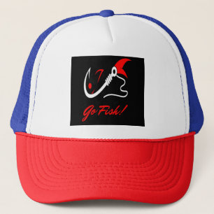 Tribal lure design trucker hat