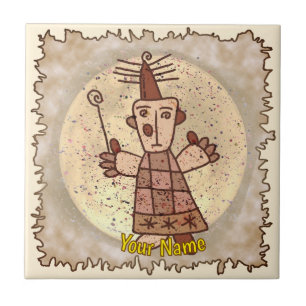 Tribal Magician Ceramic Tile