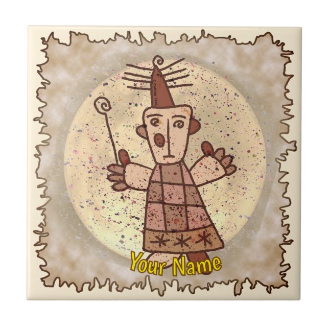Tribal Magician Ceramic Tile (Front)