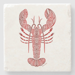 Tribal Maine Lobster Stone Coaster