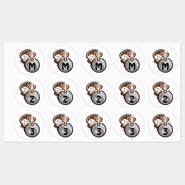 Tribal Malaysian Cat Gecko Monogram (Sheet)