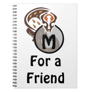 Tribal Malaysian Cat Gecko Monogram Notebook