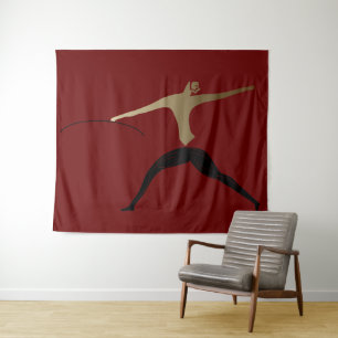 Tribal Man - Ancient African Art Warrior Tapestry