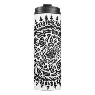 Tribal Mandala Hand-Drawn Art Thermal Tumbler