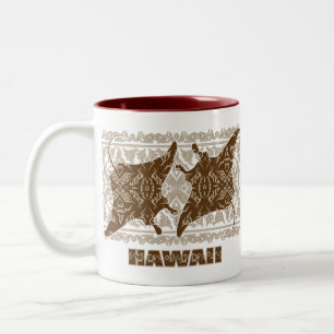 Tribal-Manta-Ray Two-Tone Coffee Mug