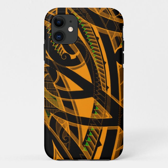 Tribal Maori tattoo designs with vivid colours Case-Mate iPhone Case (Back)