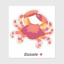 Tribal Marking Crab Sticker