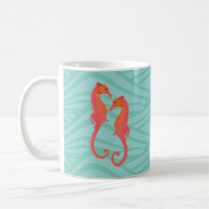 Tribal Marking Seahorses Coffee Mug