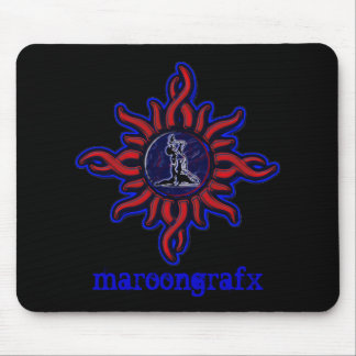 Tribal Maroon Mousepad