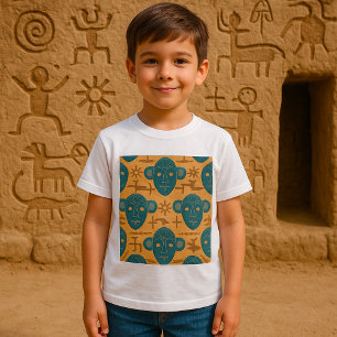 Tribal Mask African Ethnic Face Pattern T-Shirt