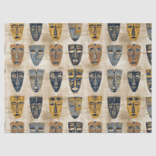 Tribal Mask Boho Pattern Tissue Paper