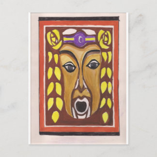 Tribal Mask Postcard