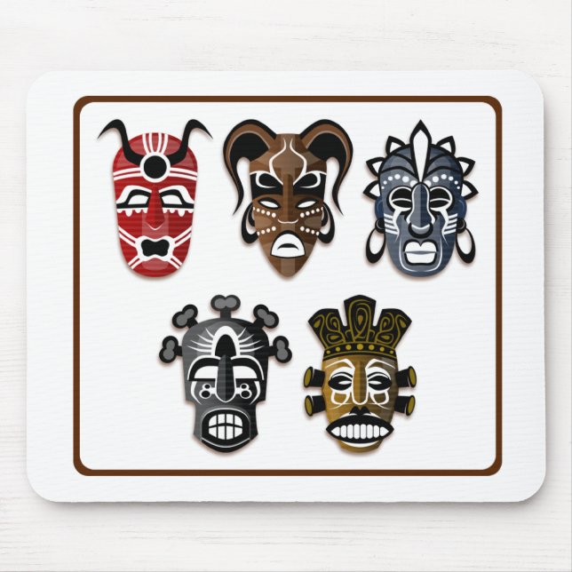 Tribal Masks Mouse Pad (Front)
