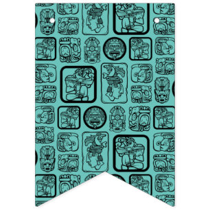 Tribal MAYA ancient mask pattern 1 Bunting