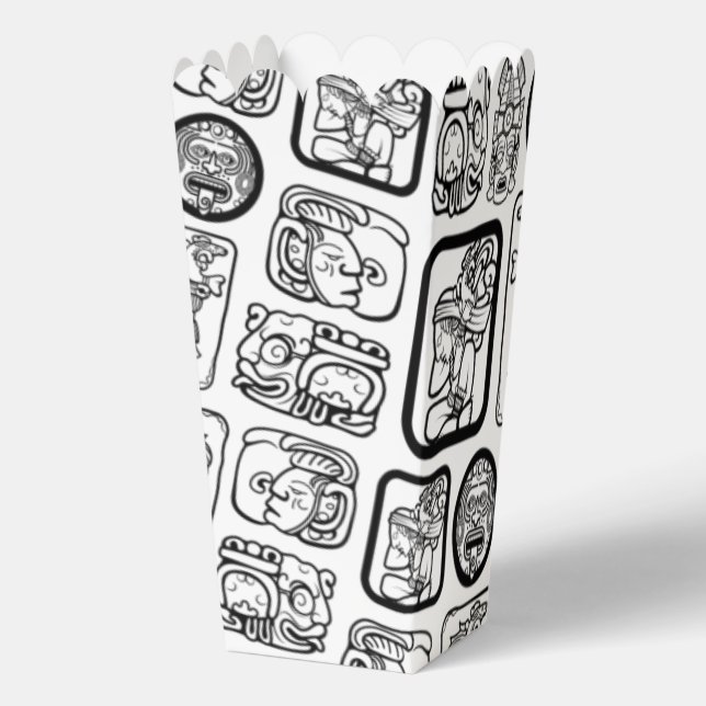 Tribal MAYA ancient mask pattern 1 Favour Box (Back)