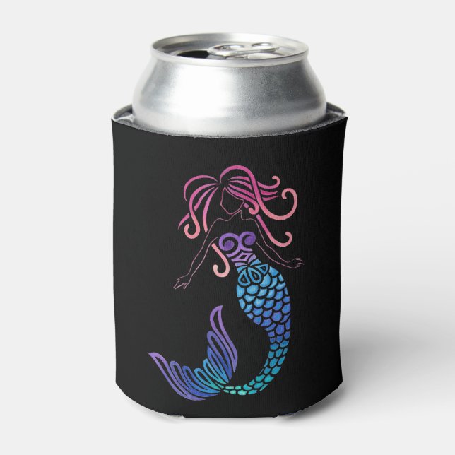 Tribal Mermaid Can Cooler (Can Front)
