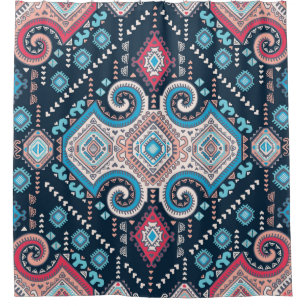 Tribal mexican vintage ethnic seamless pattern shower curtain
