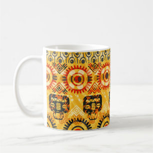 Tribal motifs: seamless ethnic pattern. coffee mug