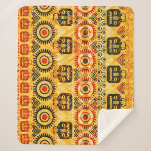 Tribal motifs: seamless ethnic pattern. sherpa blanket