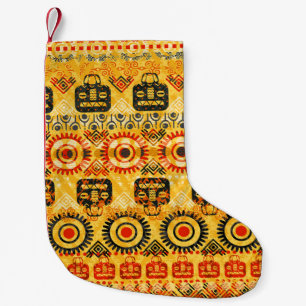 Tribal motifs: seamless ethnic pattern. small christmas stocking