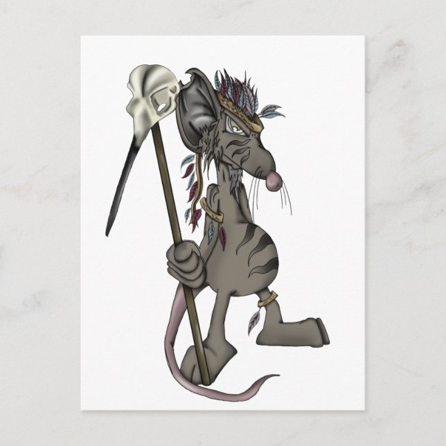 Tribal Mouse Postcard (Front)