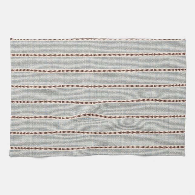 Tribal mudcloth geometric pattern ethnic bohemian  tea towel (Horizontal)