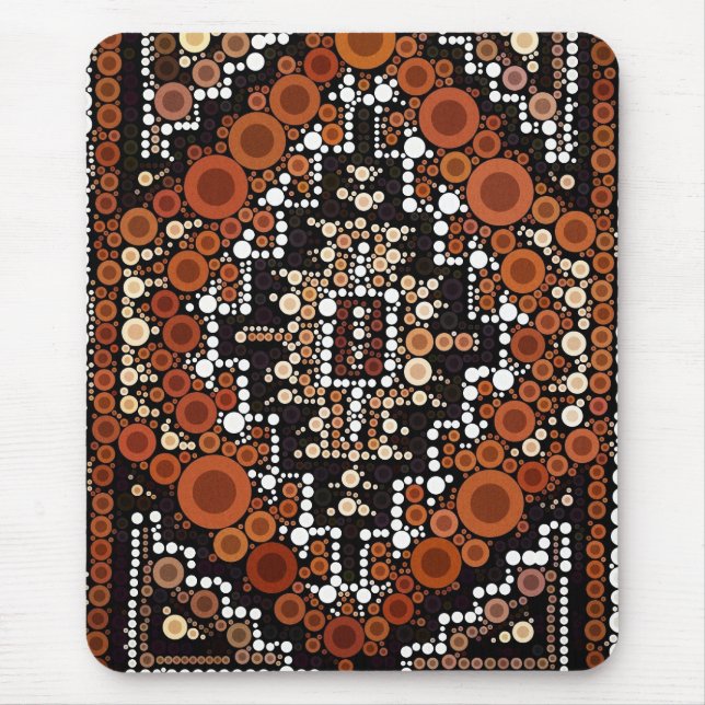 Tribal Native American Earth Tones Mosaic Mouse Pad (Front)