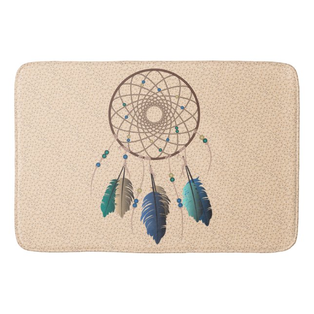 Tribal Native Dream Catcher Bath Mat (Front)