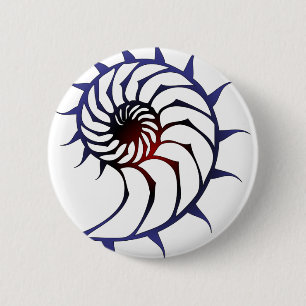 Tribal Nautilus 6 Cm Round Badge