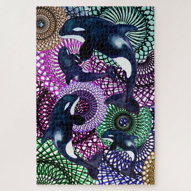 Tribal Orca Jigsaw Puzzle (Vertical)