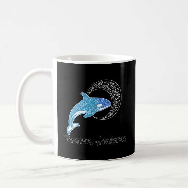 Tribal Orca Roatan Honduras Coffee Mug (Left)