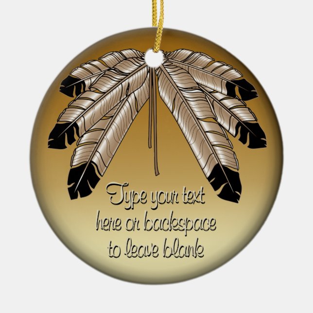 Tribal Ornament Personalise First Nations Keepsake (Front)