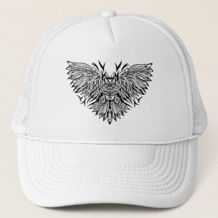 Tribal owl trucker hat