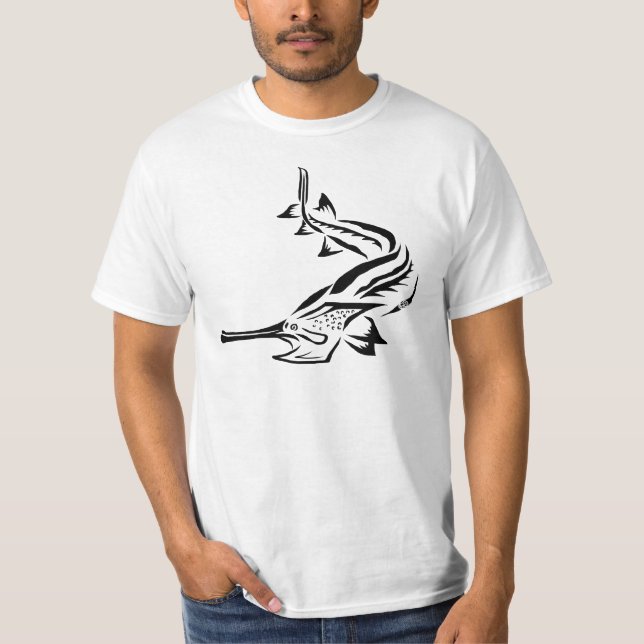 Tribal Paddlefish & Rostrum T-Shirt (Front)