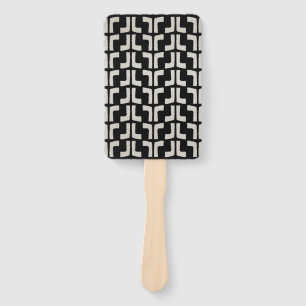 Tribal Pan African Pattern Mud Cloth Hand Fan